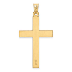 14K Sandblasted Cross Pendant