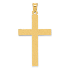 14k Sandblasted Cross Pendant