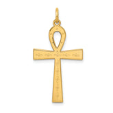 14K Laser Designed Ankh Cross Pendant