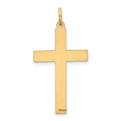 14K Laser Designed Cross Pendant