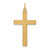 14K Laser Designed Cross Pendant
