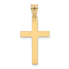 14K Florentine Satin Cross Pendant