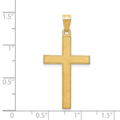 14K Florentine Satin Cross Pendant