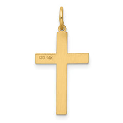 14K Laser Designed Cross Charm