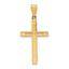 14k Solid Laser Etched Cross Pendant
