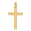 Laser-Etched Cross Pendant in 14K Yellow Gold, 26x44mm Textured - Sophia Jewelers