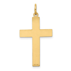 14K Laser Designed Ichthus Cross Pendant
