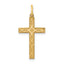 14K White Laser Designed Cross Charm