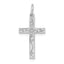 14K White Gold Laser Designed Cross Charm