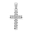 14k White Gold Cross Pendant