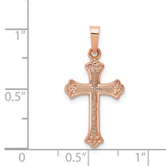14K Rose Gold Cross Pendant