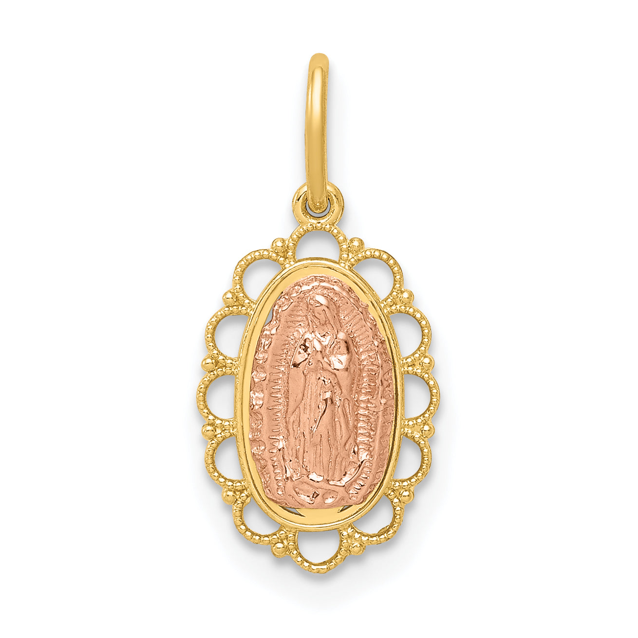 14k Two-tone Guadalupe Pendant
