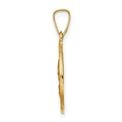 14K Matka Boska Czestochowska Reversible Medal Hollow Pendant