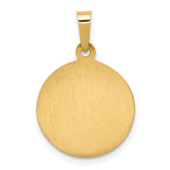14K Polished and Satin St. Anne Medal Hollow Pendant