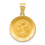 St. Anne Medal Pendant in 14K Yellow Gold, 28mm Satin & Polished - Sophia Jewelers