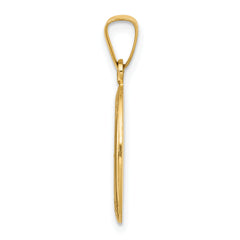 14K Polished and Satin St. Anthony Medal Hollow Pendant