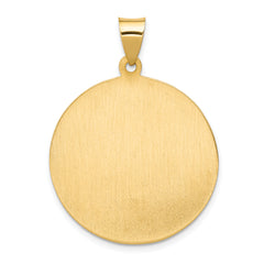 14K Polished and Satin St. Anthony Medal Hollow Pendant