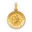 14k Polished and Satin St. Christopher Medal Hollow Pendant