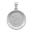 Saint Christopher Round Medal Pendant in 14K White Gold, 32mm - Sophia Jewelers