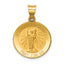 14k Polished and Satin St John Baptist Medal Hollow Pendant