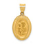 St. Joseph Medal Oval Pendant in 14K Yellow Gold, 26mm - Sophia Jewelers