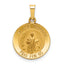 14k Polished and Satin St Jude Thaddeus Medal Hollow Pendant