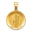 St. Patrick Medal Round Pendant in 14K Yellow Gold, 22mm - Sophia Jewelers
