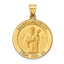 St. Patrick Medal Round Pendant in 14K Yellow Gold, 25mm - Sophia Jewelers