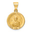 14k Polished and Satin St Paul Medal Hollow Pendant