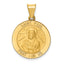14k Polished and Satin St Paul Medal Hollow Pendant