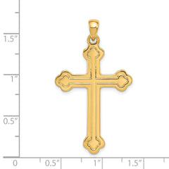 14K Budded Cross Pendant