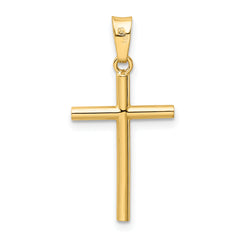14K Polished Cross Pendant