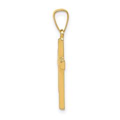 14K Polished Cross Latin Pendant