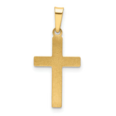 14K Polished Cross Latin Pendant