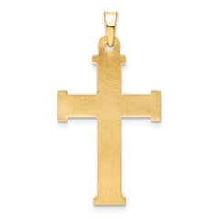 14K Brushed and Polished Latin Cross Pendant