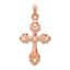 Fleur-de-Lis Cross Pendant in 14K Rose Gold, 33mm - Sophia Jewelers