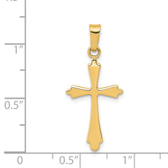 14K Polished Cross Pendant
