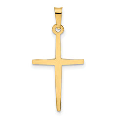 14K Polished Latin Cross Pendant