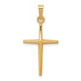 14k Polished Latin Cross Pendant