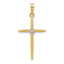 14k Diamond Polished Passion Cross Pendant