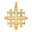 14k Polished Jerusalem Cross Pendant