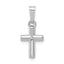 14k White Gold Polished Cross Pendant