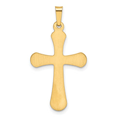 14K Polished Rounded Cross Pendant
