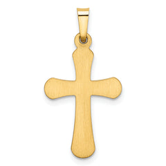 14K Polished Rounded Cross Pendant