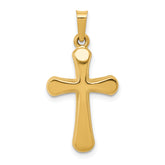 14k Polished Rounded Cross Pendant