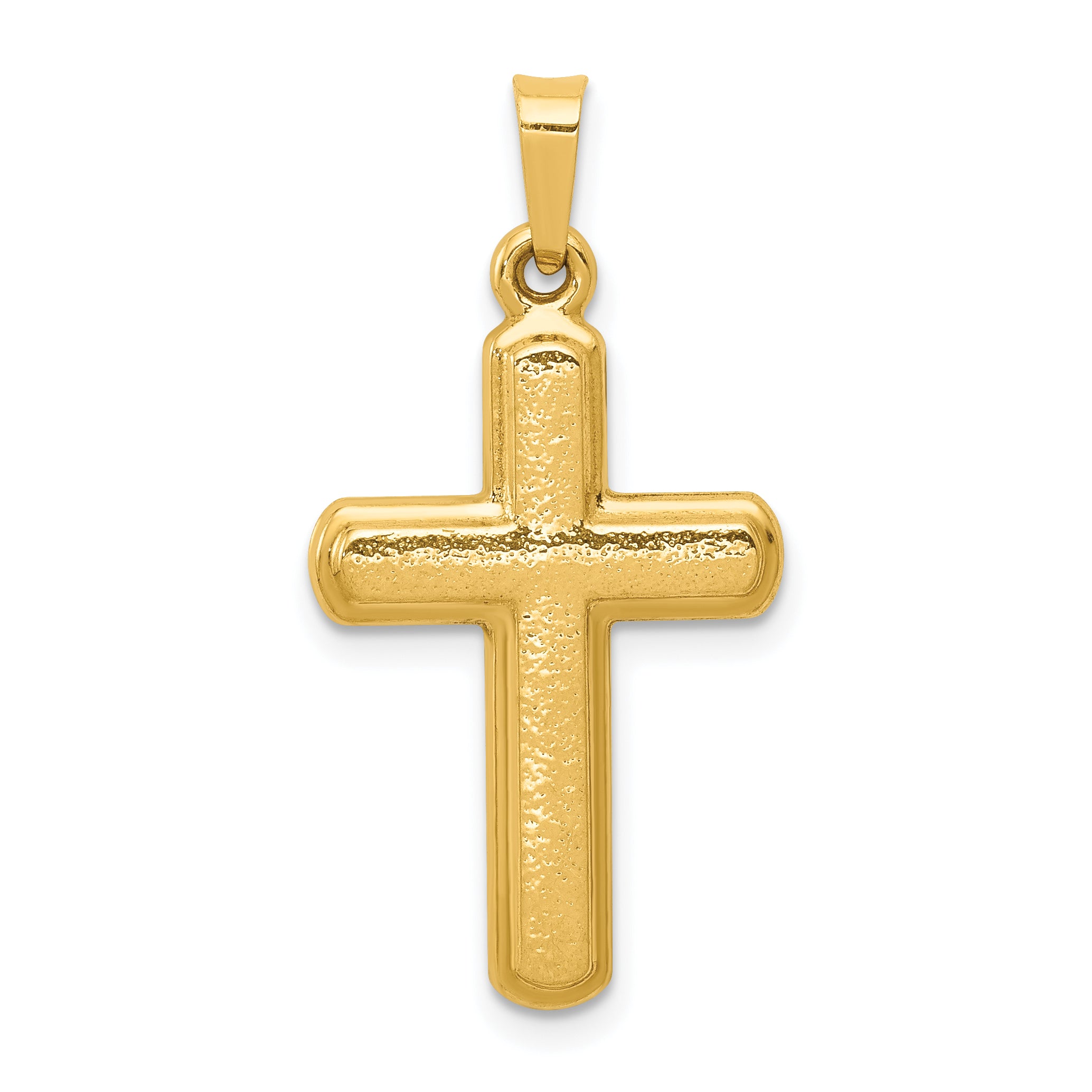 14k Satin Latin Cross Pendant