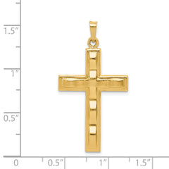 14K Polished Cross Pendant