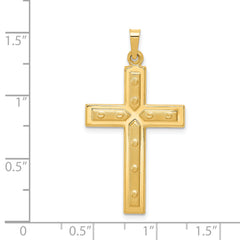 14K Polished Cross Pendant