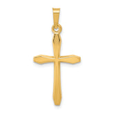 14k Polished Passion Cross Pendant
