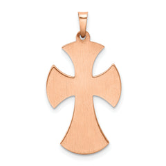 14K Polished Cross Pendant